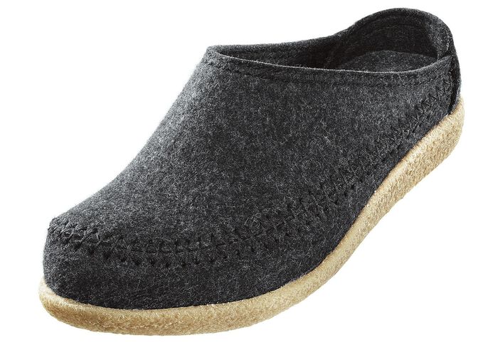 Haflinger pantoffels gemaakt van wolvilt 